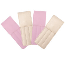 4Stk Kosmetik Werkzeughalter PU Leder Pink Praktische Aufbewahrung