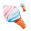 Ice Cream Pillow De Almohada De Abrazo Decoración Sofá 6