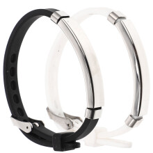 2Pcs Kids Glow Bracelets Luminous Silicone Anti-Lost Rubber Wristbands