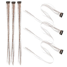 24 Unidades Kit De Extensiones De Con Lentejuelas Y Clip