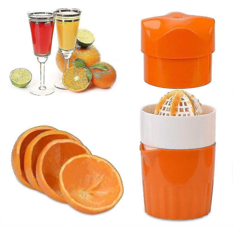 Citrus Juicer Orange Squeezer, Manual Juicer,hand Juicer,orange Juicer With Strainer And Container, For Lemon,orange,lime,citrus (orange)-image-OPC-PM8BP86-NEW