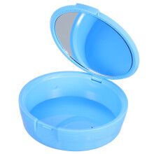 2Pcs Lightweight Sky-Blue Retainer Cleaning Case Portable Plastic Box