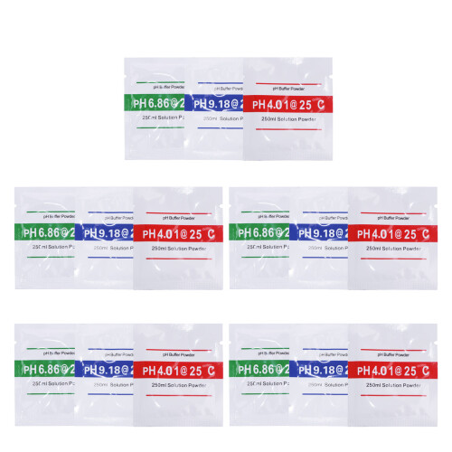 60 Pezzi Polvere Per Calibrazione Ph Ph4,01+6,86+9,18
