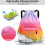 Drawstring Gym Bag Large Size, Mesh Pockets, Water Gradient Color 3