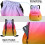 Drawstring Gym Bag Large Size, Mesh Pockets, Water Gradient Color 2