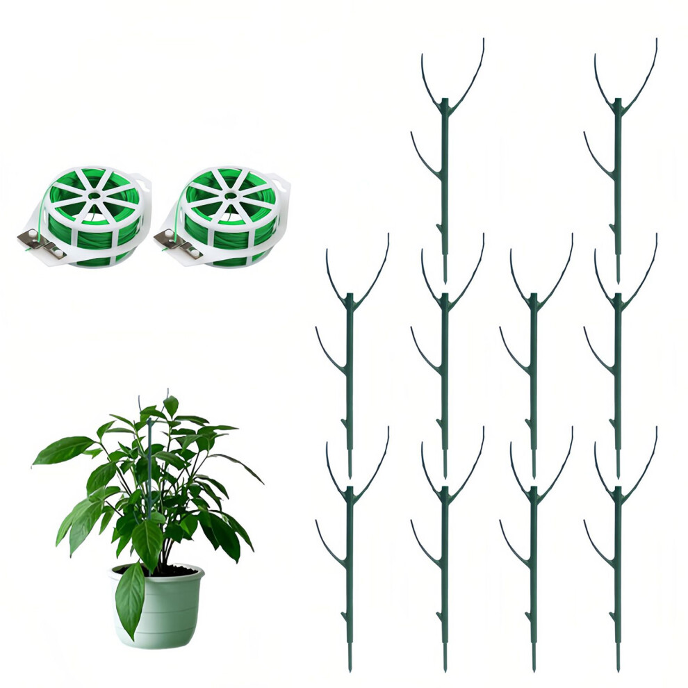 (10PCS2pcs 20m wire) Stackable Anti-Corrosion Climbing Tomato Growth Holder Cage Supports-image-OPC-PM8BXWW-NEW