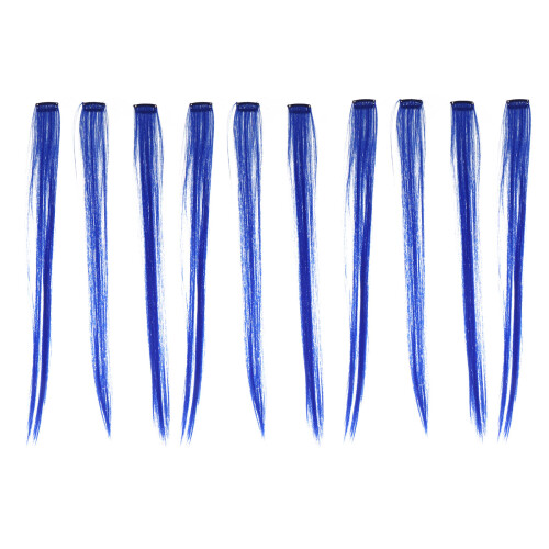 10 Pezzi Extension Scuro Con Clip Pettine Lunghe