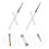 2 Pezzi Per Nail Art Punta Doppia Per Linee Sottili E Lunghe 10