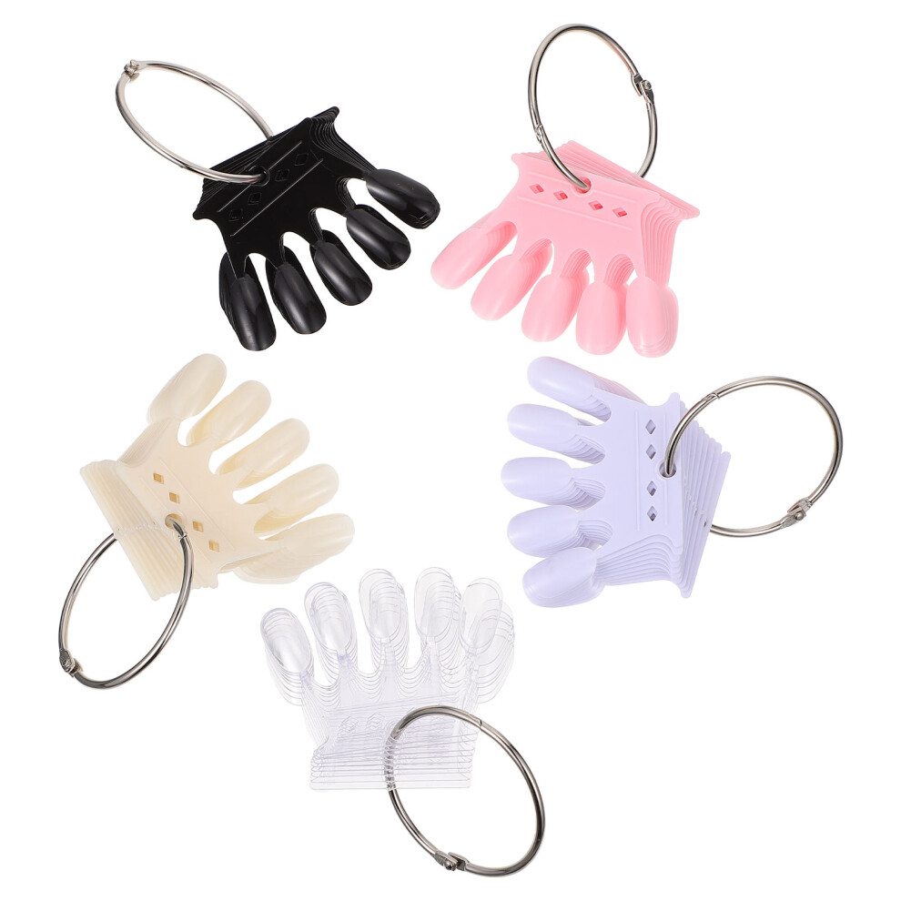 5 Sztuk PłYtek Do Paznokci W KształCie Korony Z Kontrastowym Kolorem-image