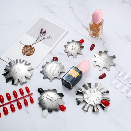 6 Unidades Placas De Aço Para Manicure E Unhas 2
