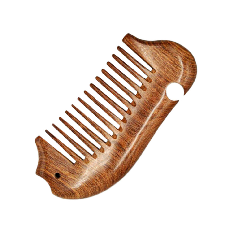 Drewniany Grzebień Naturalny SandałOwiec W KształCie Ryby Dla Kobiet-image