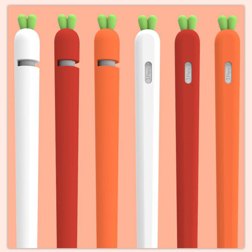 Silicone Stylus Cover Carrot Design Red 1set 2
