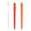 Silicone Stylus Cover Carrot Design Red 1set 2