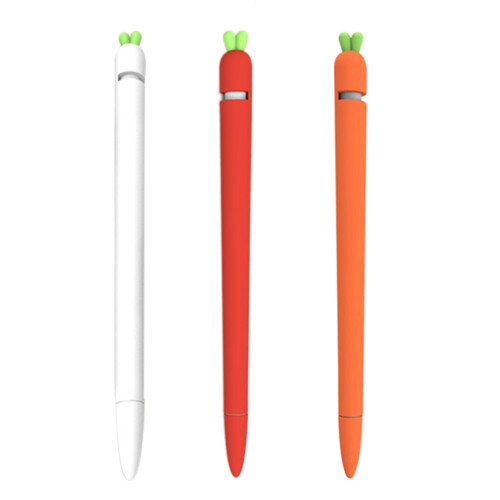 Silicone Stylus Cover Carrot Design Red 1set 1