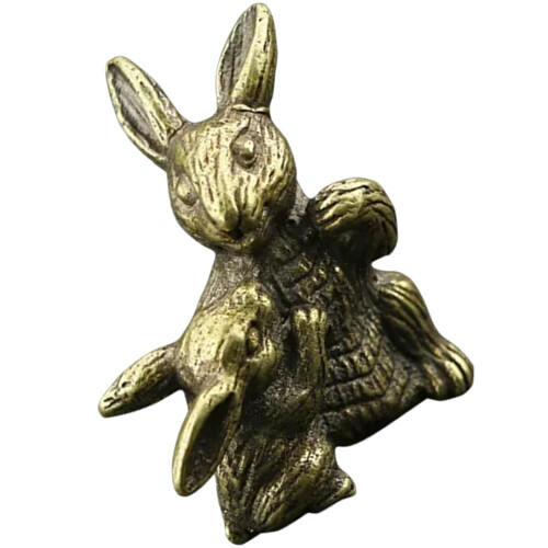 1Gouden Brass Bunny Statue En Creatief Voor En