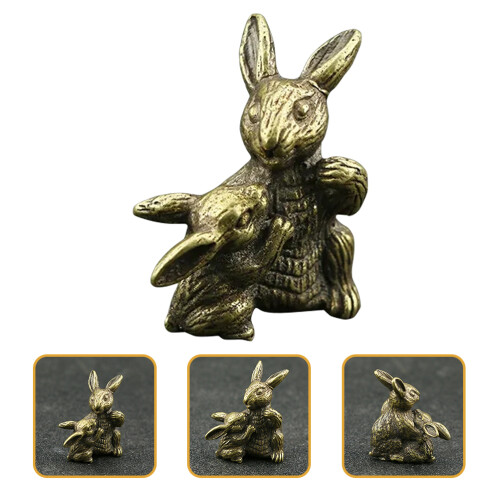 1Gouden Brass Bunny Statue En Creatief Voor En 2