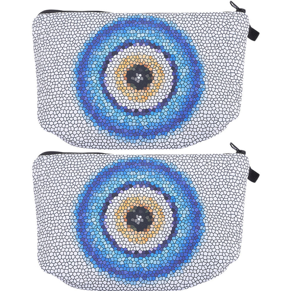2 Sztury Torby Na Makijaż Z Motywem Oka, Szyfonowe Z Cynzlem-image
