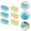 6Pcs Assorted Color Bath Sponges Soft Sponge Body Scrubber for Shower 6
