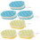 6Pcs Assorted Color Bath Sponges Soft Sponge Body Scrubber for Shower 2