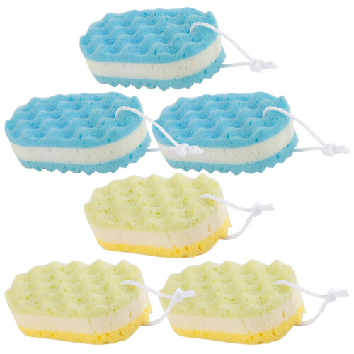6Pcs Assorted Color Bath Sponges Soft Sponge Body Scrubber for Shower 1