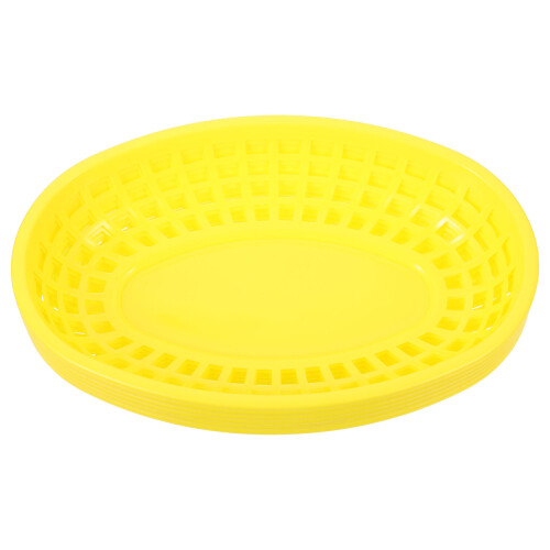 6 Unidades Cestas De Plástico Para , Salgadinhos E Pão