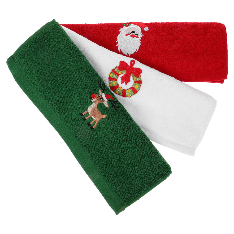 3 Sztuki BawełNiane Haftowane RęCzniki Do RąK Z Motywem ŚWięTą-image