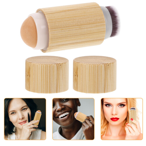Pincel Para Blush, Pó E Base, De Maquiagem Com Rolo De 1