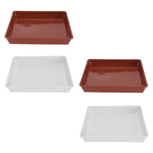 4 Unidades Tabuleiro Plástico para Bonsai Quadrado Reforçado