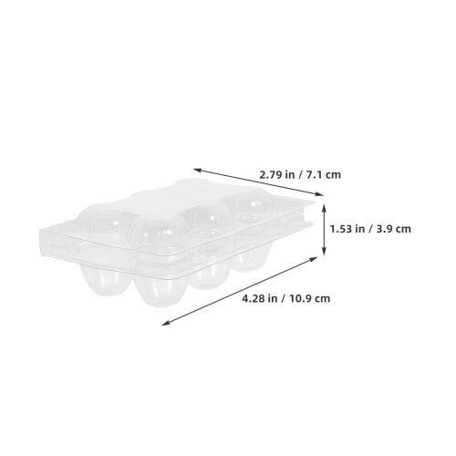 100 Unidades Embalagens Para De Codorna PVC 6 Células Transparente 1