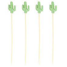 100 Stuks Cactus Fruitprikkers 13,5 Cm Groen Voor Bar Feest