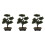 3 Unidades Árvore Bonsai Artificial Vaso Planta 4