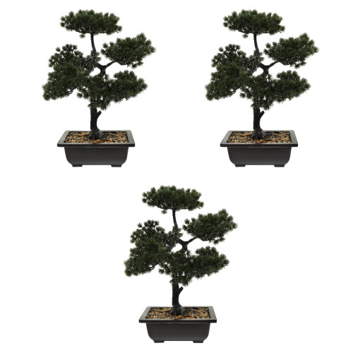 3 Unidades Árvore Bonsai Artificial Vaso Planta 2