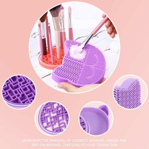 Silicon Makeup Brush Cleaning E Secagem Mat 1
