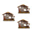 3Pcs Natividade Resina 8,5 Cm Decoração Natal 8