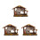 3Pcs Natividade Resina 8,5 Cm Decoração Natal 6