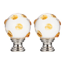 Lamp Shade Finial Stainless Steel Yellow For Bedroom 2pack