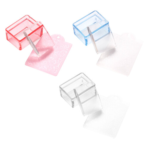 3Pcs Transparentes Para Unhas Diy
