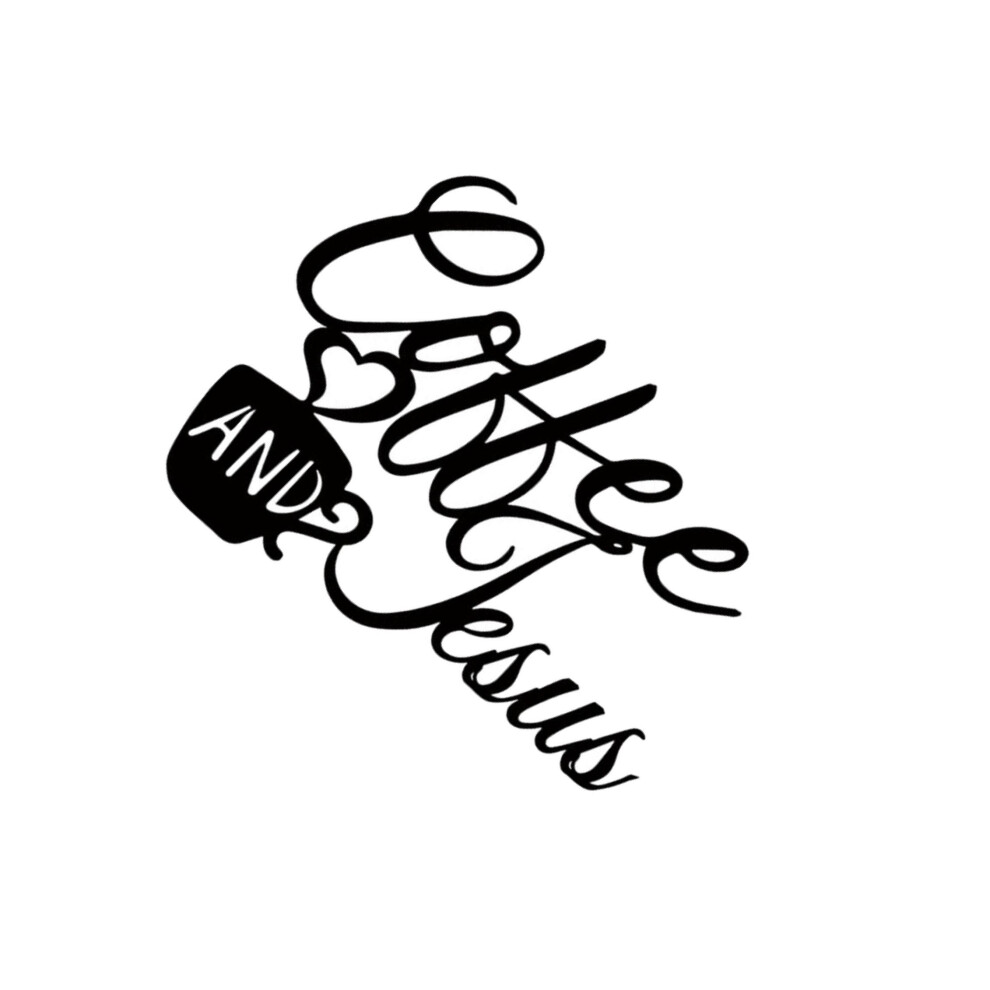 Coffee Cup Silhouette Wall Art Decor Elegant Metal Wall Sign Black-image-OPC-PM8DPQG-NEW