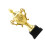 Golden 24 Cm Mini Plastic Met Zwarte Voet 9