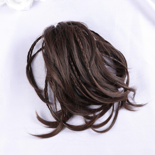 Curly Irregular Vlecht Claw Paardenstaart Wave Haar Bruin 2