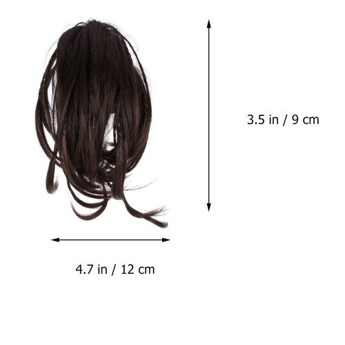 Curly Irregular Vlecht Claw Paardenstaart Wave Haar Bruin 1