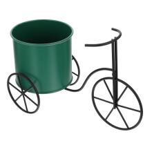 1Eiserner Fahrrad-Blumentopfhalter Grün Für Deko Und Stifte