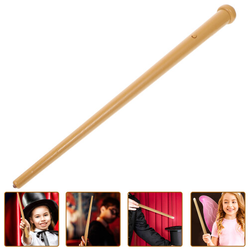 Light Brown Luminous Scepter Plastic Kids Stage Performance Prop 2