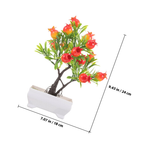 Árbol Artificial De Granado En Maceta Para Decoración 1