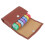 1Set Durable Brown PU Medicine Storage Case with 28 Grid Compartments 1