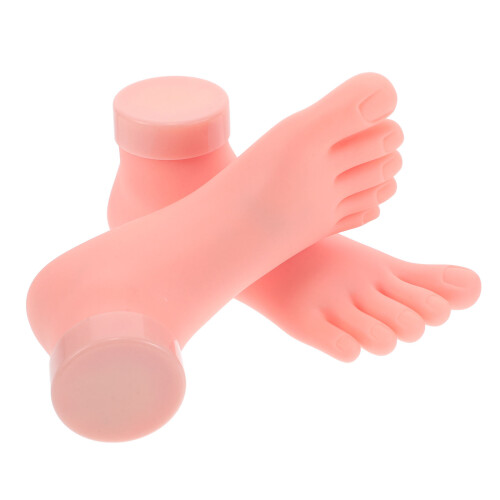 2 Unidades Pie De Silicona Para Práctica De Manicura