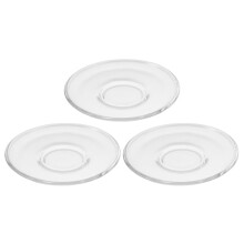 3 Piezas Vidrio Posavasos Cristal Alfombrilla Taza Snack