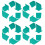 4 Unidades Pegatinas Recicladas Para Papelera, Autoadhesivas, 1