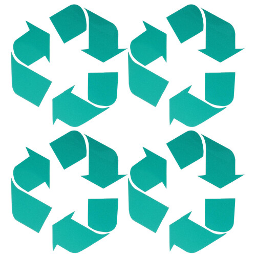 4 Unidades Pegatinas Recicladas Para Papelera, Autoadhesivas,