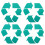 4 Unidades Pegatinas Recicladas Para Papelera, Autoadhesivas, 8
